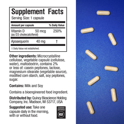 Prevagen Improves Memory - Professional Formula 40mg, 30 Capsules |1 Pack| with Apoae