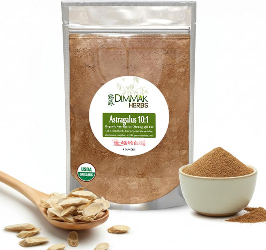 Organic Astragalus Root Extract 10:1 Powder (Ultra Potent Immune Tonic)- TCM Doctor Sourced Huang Qi for Vitality, Telomere Support & Jing- No Cooking Needed, Instant Tea (4oz)