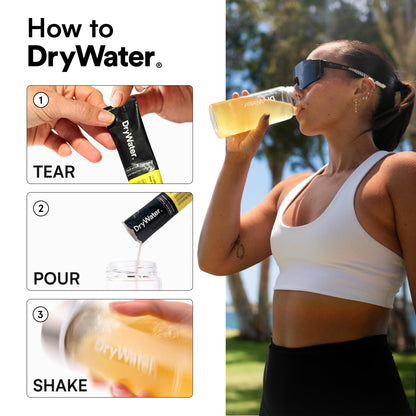 DryWater Electrolytes + Vitamins Hydration Packets, Mixed Berry 12 Pack