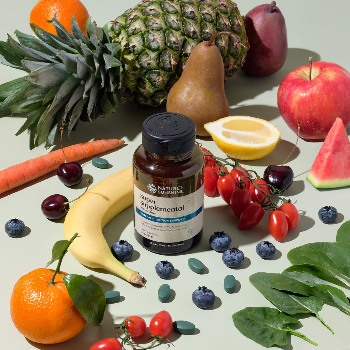 Nature's Sunshine Super Supplemental: Complete Multivitamin with Minerals, Antioxidants & More for Nutritional Gaps, Overall Health, Immune & Energy Support. 120 Tabs