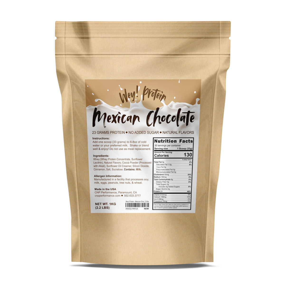 Wey! Protein - Whey Protein, Traditional Mexican Flavor, Sugar-Free, Gluten-Free, 23g Pro