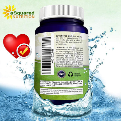 aSquared Nutrition CoQ10 (200 Capsules and 200mg) - High Absorption Vegan CO Q-10 Powder - Enzyme Ubiquinone Supplement Pills, Extra Antioxidant Coenzyme Q10 Vitamin, Coq 10 Alernative to Softgels