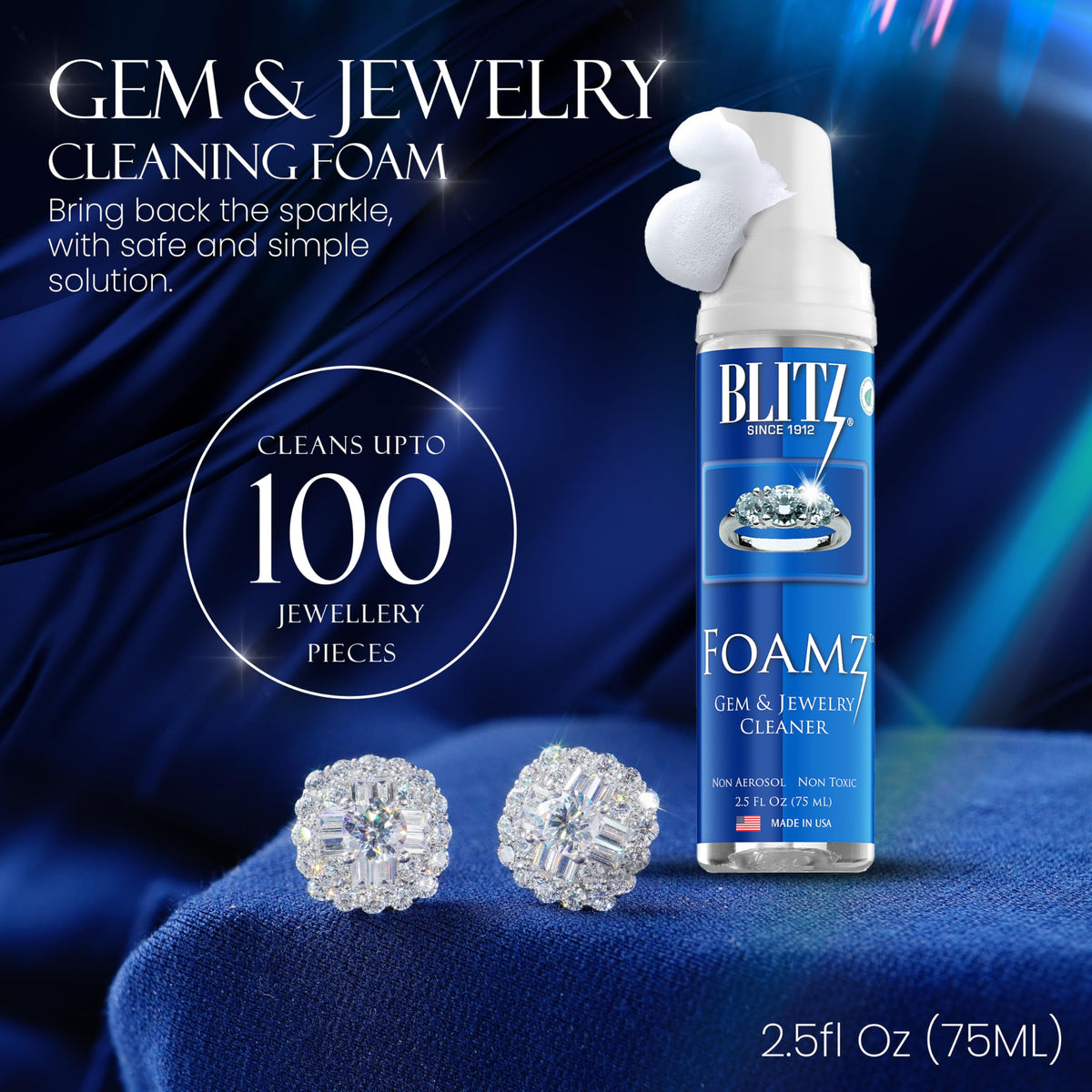 Blitz Gem & Jewelry Cleaner Concentrate Refill for Ultrasonic Machines 8 oz