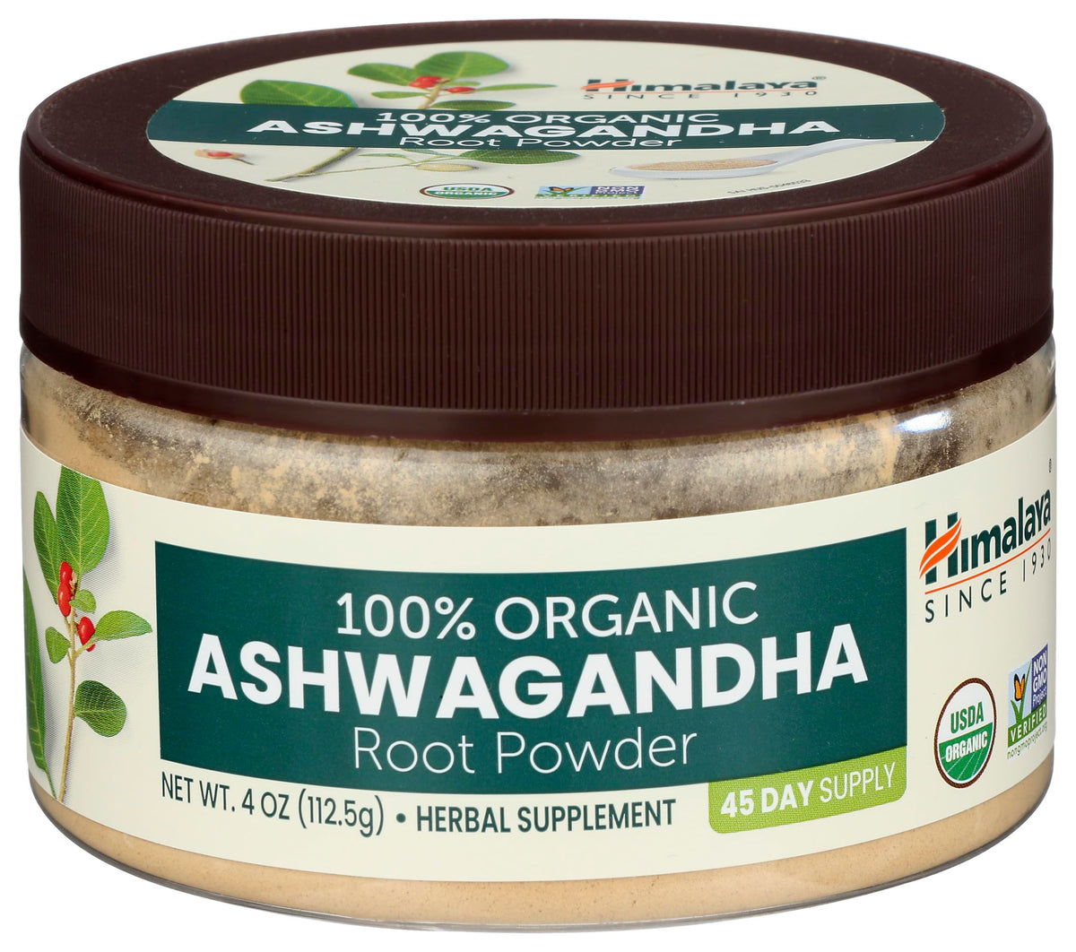 Himalaya USDA Organic Ashwagandha Root, 670 mg, 60 Day Supply, 60 Caplets