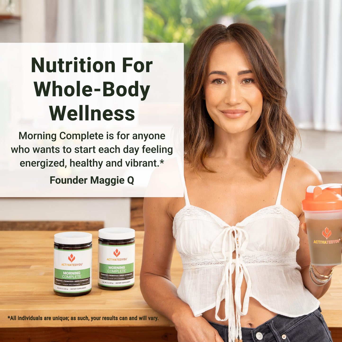 ACTIVATEDYOU Morning Complete Daily Wellness Greens Superfood Drink Mix for Gut Health w/Prebiotics, Probiotics, Antioxidants, Green Superfoods, 10 Billion CFUs, 30 Servings (Citrus)