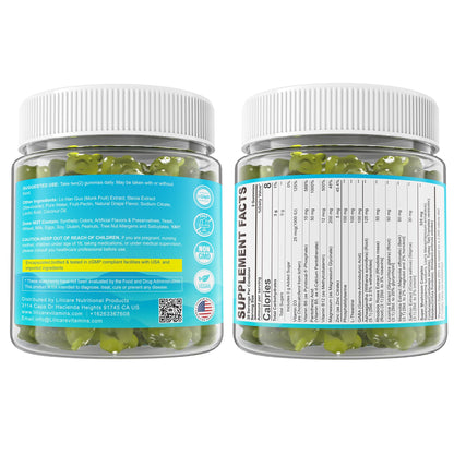 Cortisol Gummies for Women & Men, Sugar Free Cortisol Reducer Supplements w/ Magnesium, Ashwagandha, Mushroom, L-theanine, Rhodiola, Vitamin B6 B12 for Cortisol Detox, Relax, Sleep Support 2 Pack