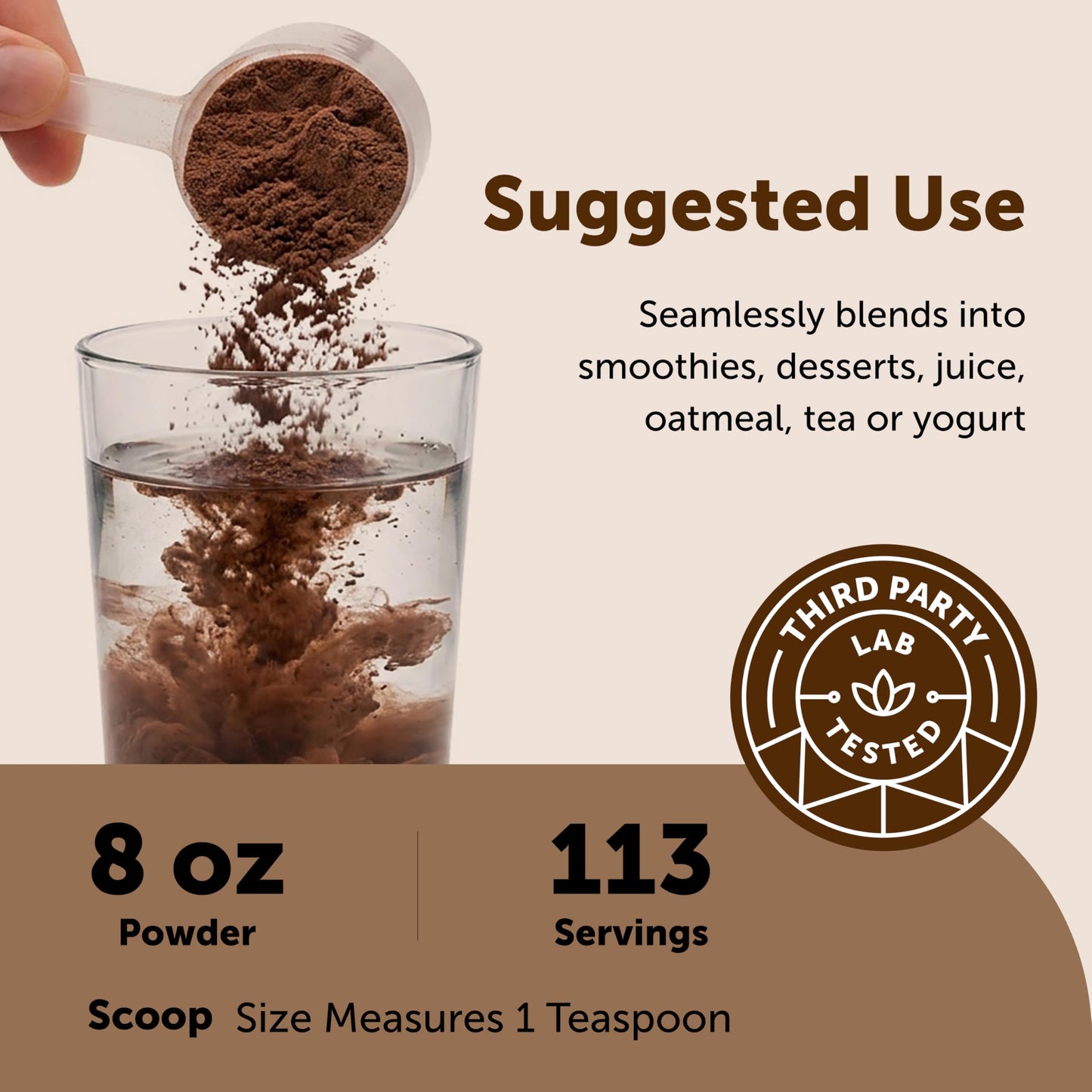 Micro Ingredients Organic Ceylon Cinnamon Powder, 8 oz | Sri Lanka Source | True Cinnamon for Spice & Seasoning | Great for Baking, Cooking, & Drinks | Additive Free, Non-GMO