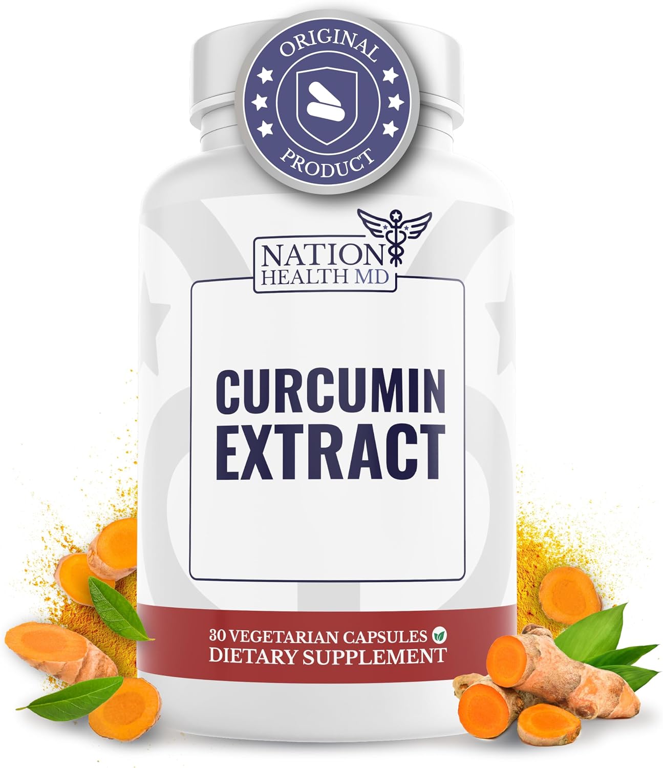 Curcumin Extract Supplement for Joint & Immune Support | Curcumin Extract 500mg, 39x More Bioavailable, Full Spectrum Curcugen, 30 Days Supply, 30 Capsules