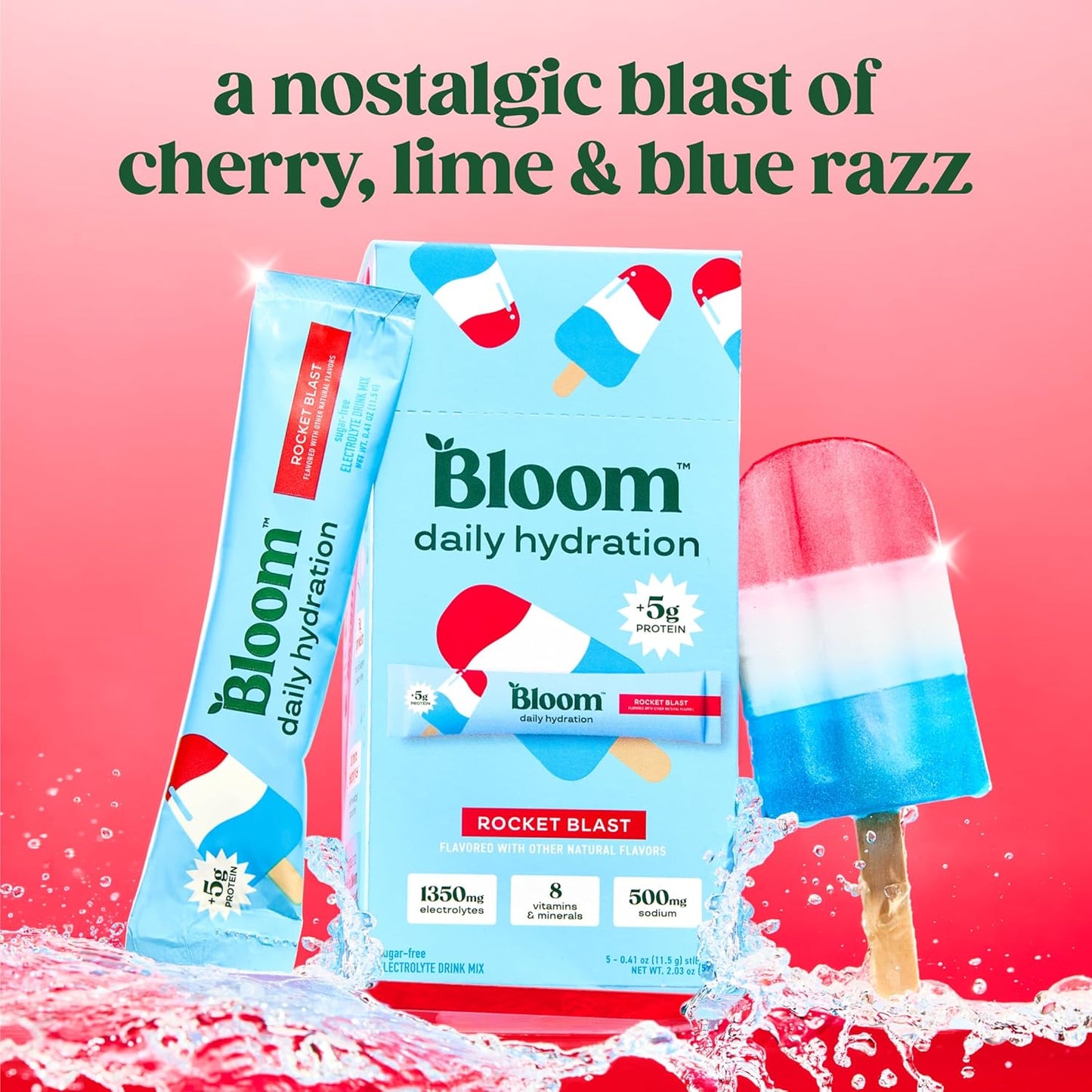 Bloom Energy Sticks Variety Pack and Hydration Sticks Rocket Blast Bundle