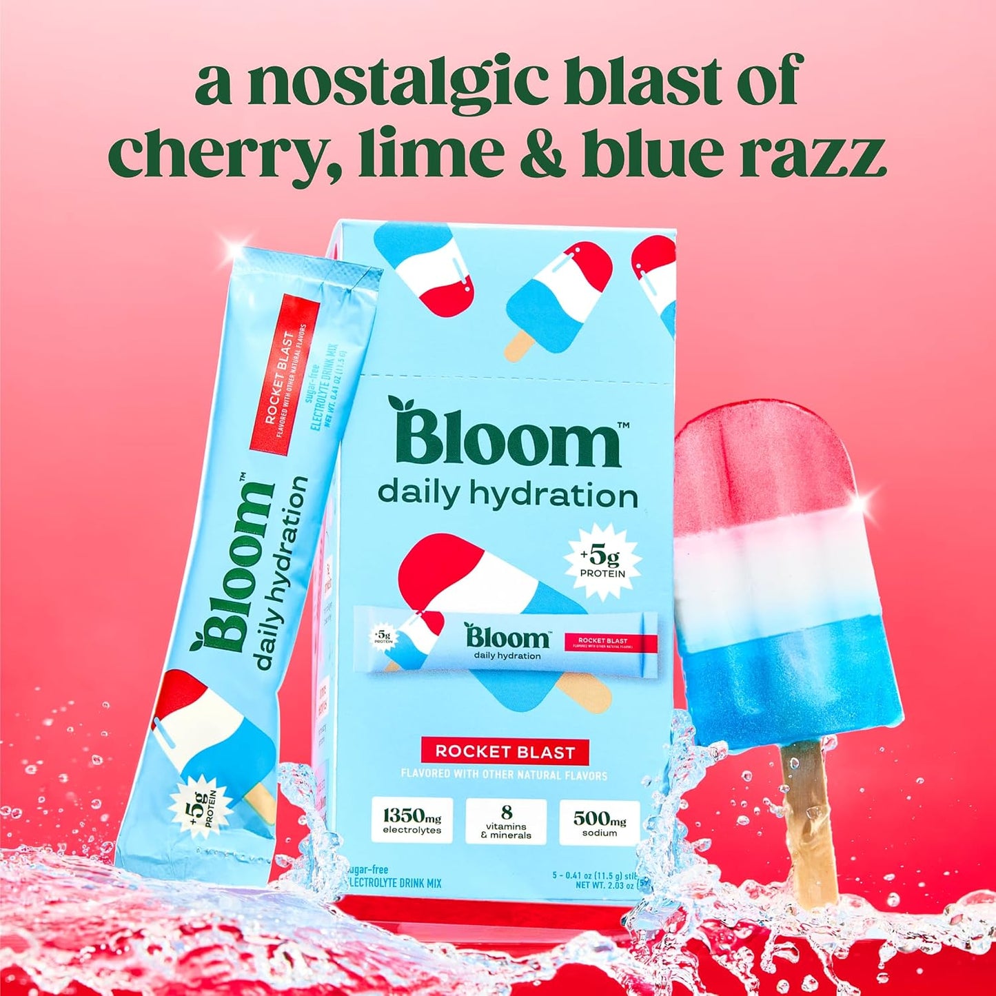 Bloom Energy Sticks Strawberry Watermelon and Hydration Sticks Rocket Blast Bundle