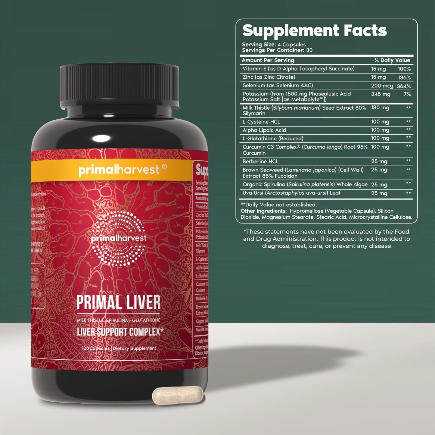Primal Harvest Liver – Daily Supplement, Gluten & Soy Free