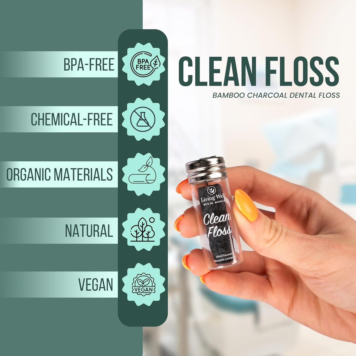 Bamboo Charcoal Mint Dental Floss