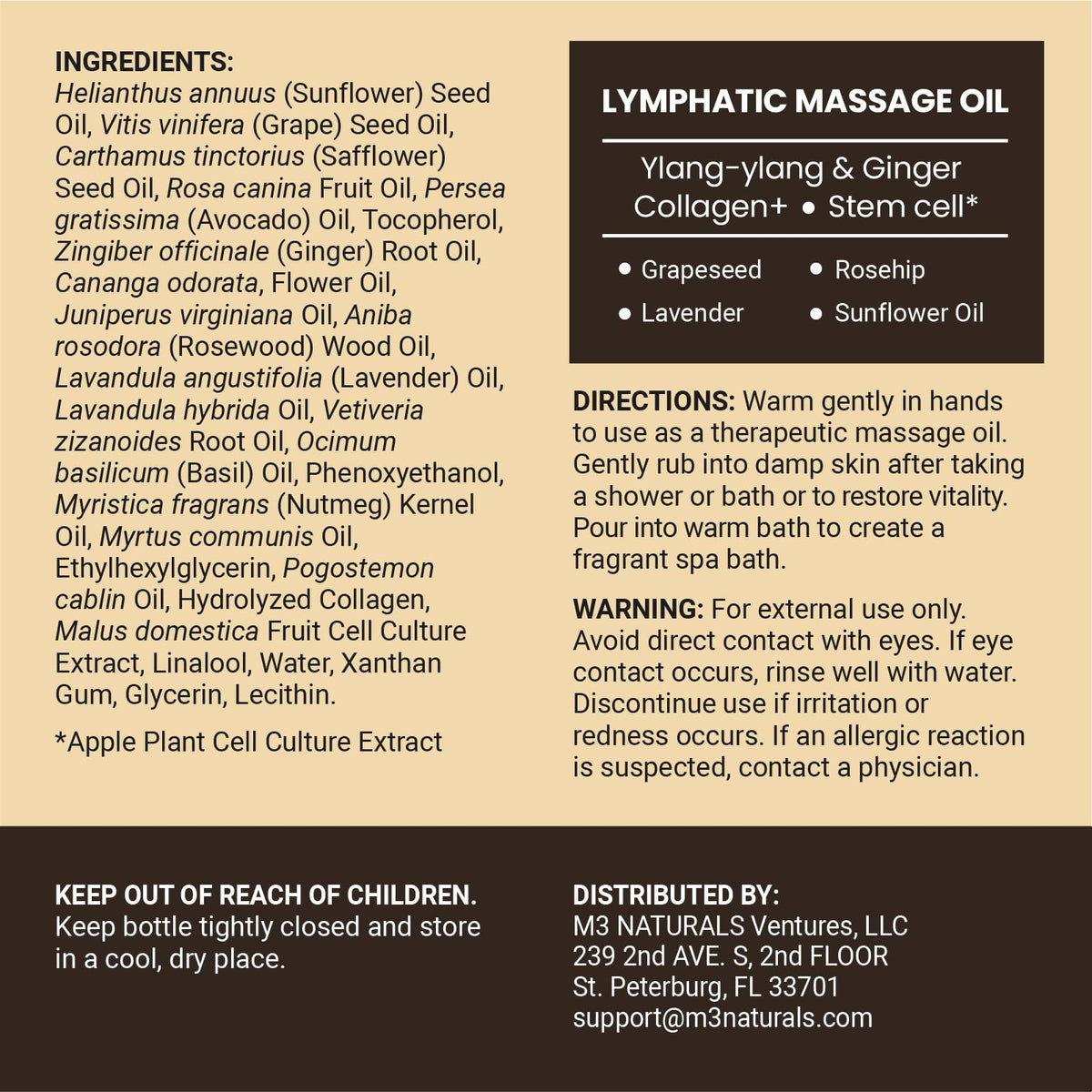 Anti Cellulite Massage Oil for Massage Therapy with Collagen (8 Fl Oz)