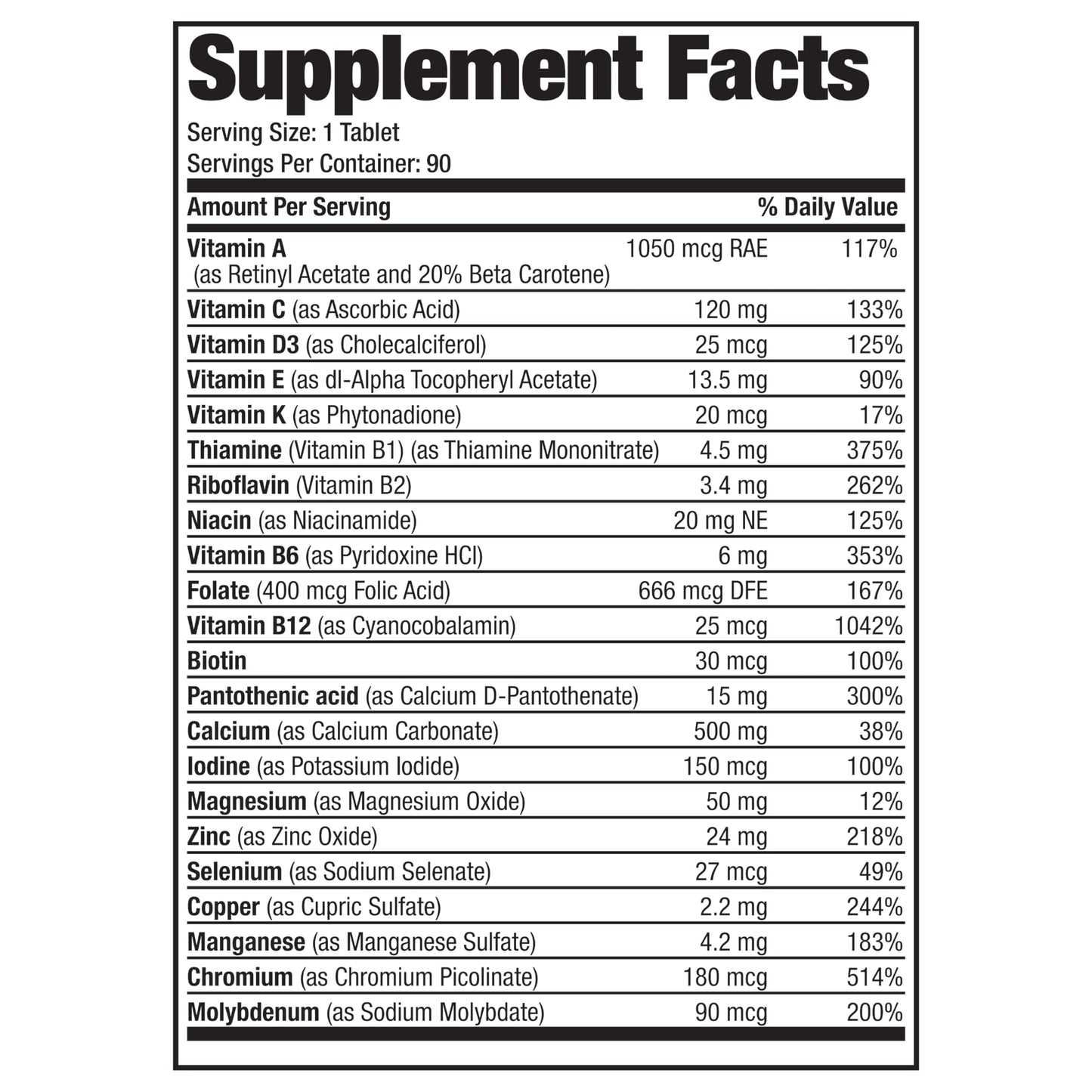 Bronson ONE Daily Women 50+ Complete Multivitamin Multimineral, 180 Tablets | Once-Daily, Targeted Nutrition For Active Women Over 50, Non-GMO, Gluten-Free, Soy-Free