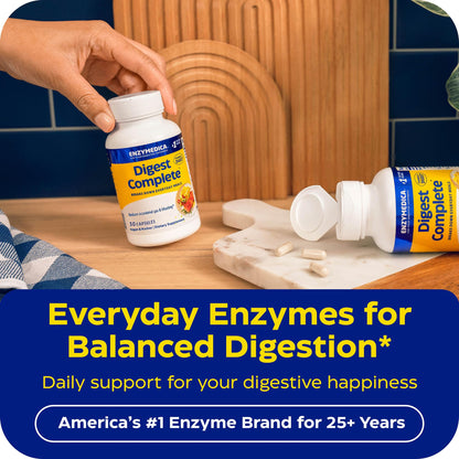 Enzymedica Digest Complete - Helps Gas & Bloating - 90 Caps