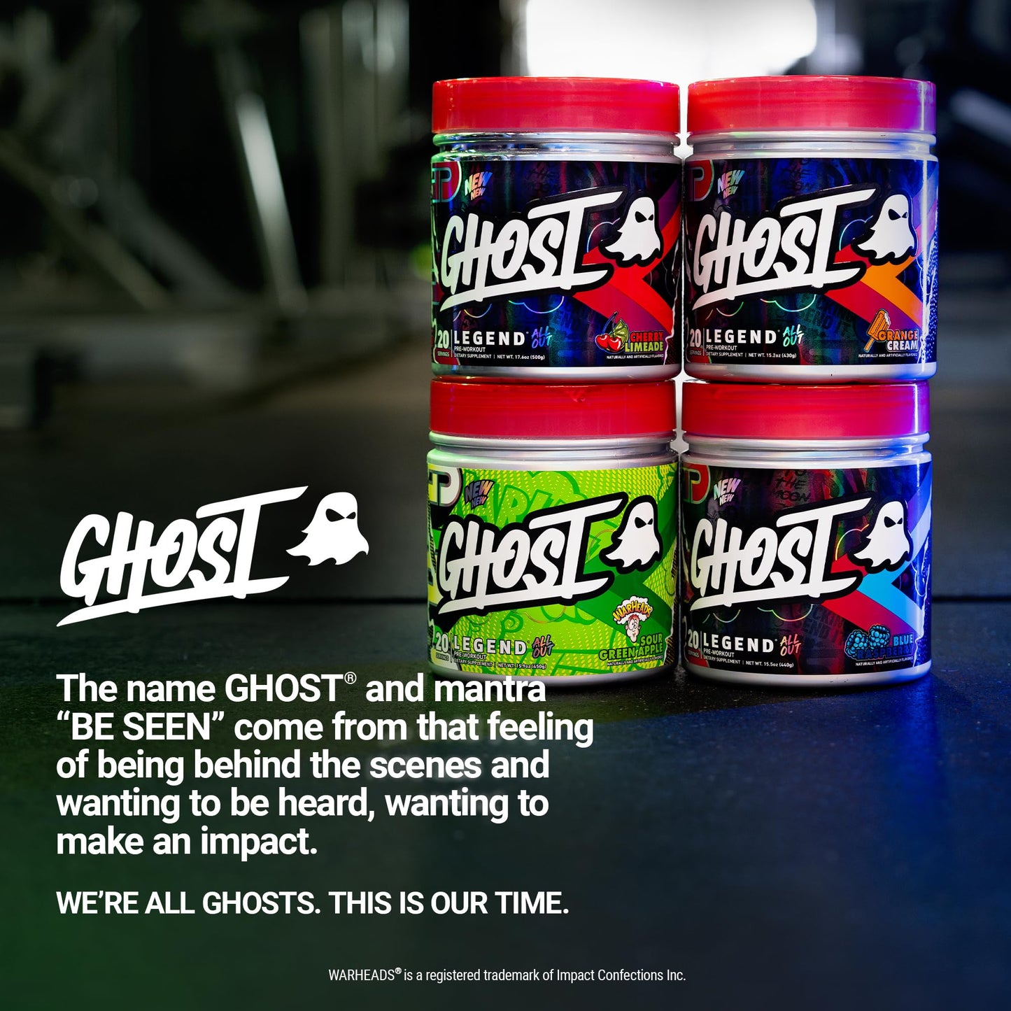 GHOST Legend All Out Pre-Workout Powder, Strawbango - 20 Servings - Preworkout Drink Mix Supplement for Men & Women - Energy & Pumps - Caffeine, Beta Alanine, Betaine, NO3-T- Sugar Free