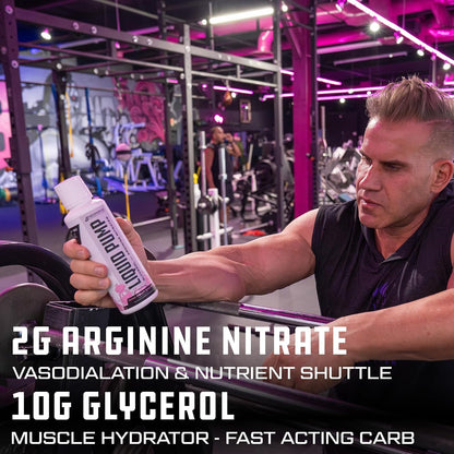 Cutler Nutrition Liquid Pump Caffeine-Free Pre-Workout Nitric Oxide Booster | Blue Raspberry, 16 fl oz | Liquid pre-workout with glycerol and arginine nitrates for muscle pumps, hydration and performance