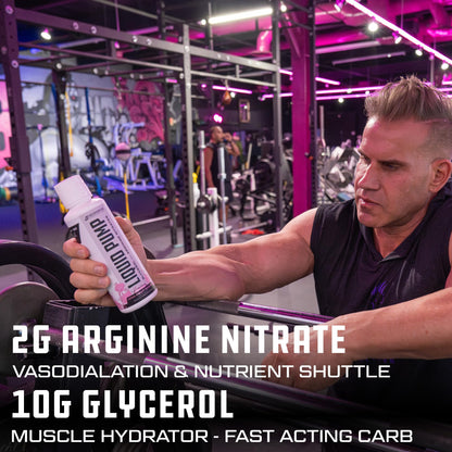 Cutler Nutrition Liquid Pump Caffeine-Free Pre-Workout Nitric Oxide Booster | Blue Raspberry, 16 fl oz | Liquid pre-workout with glycerol and arginine nitrates for muscle pumps, hydration and performance