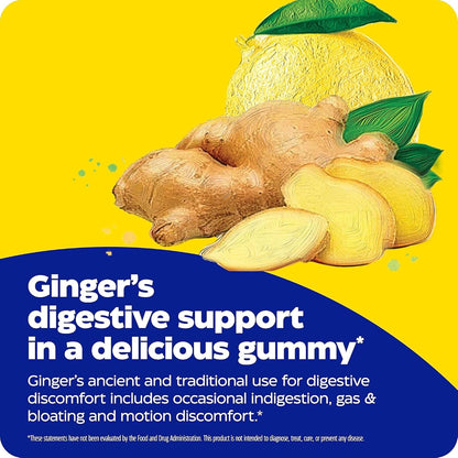 Enzymedica Ginger Root & Vitamin B6 Gummies for Adults, 60 Count | Daily Support for Digestive Comfort and Travel Wellness