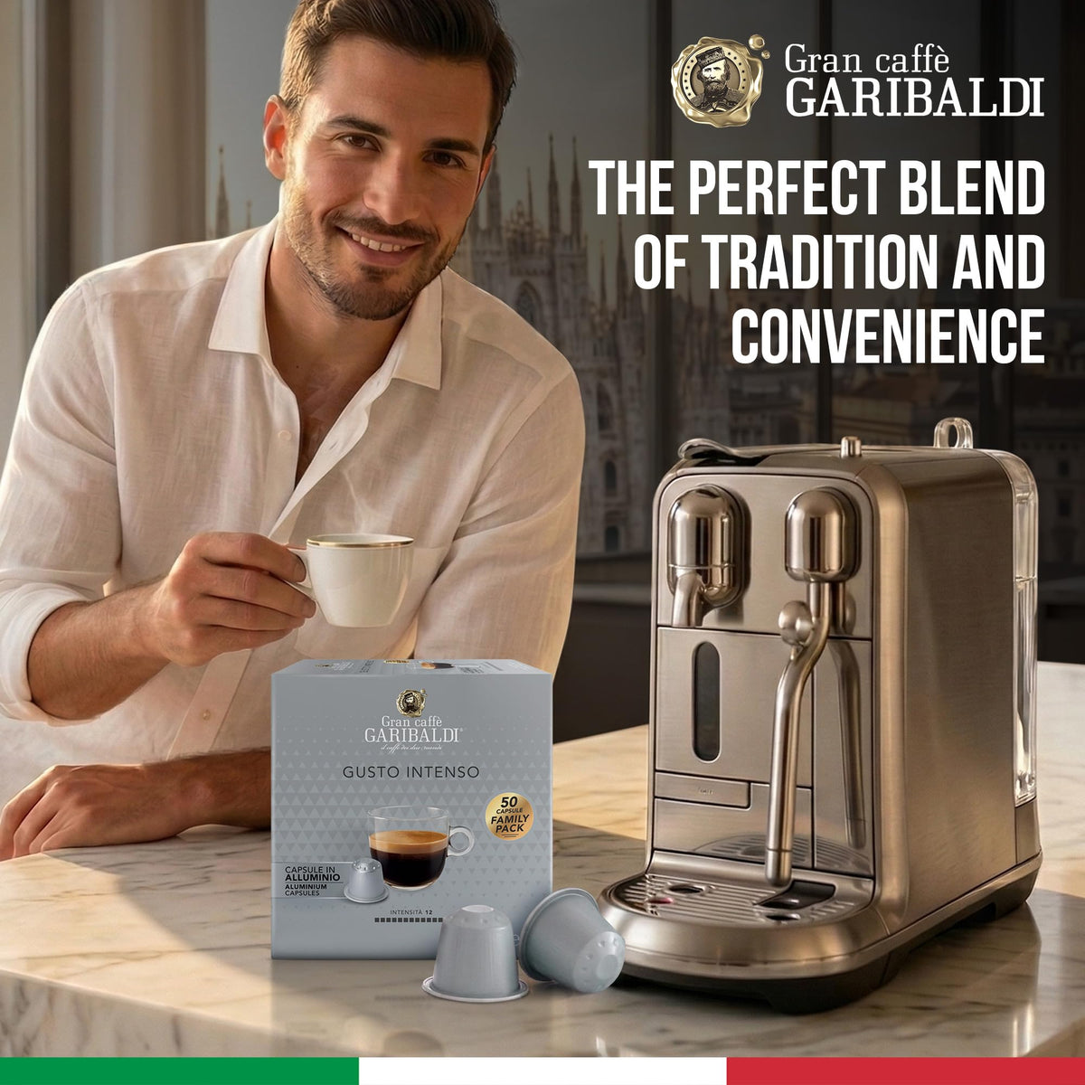 Gran Caffè Garibaldi Espresso Pods, Decaffeinato, 50Count