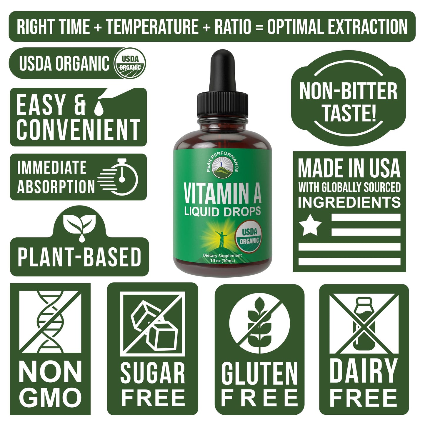 Certified Organic Vitamin A 5000 IU Supplement Capsules - High Potency Vitamins - for Adults, Men, Women, Kids - Made with Carrot Juice - Great for Immune, Skin, Eye Support - Non GMO, Vegan Pills
