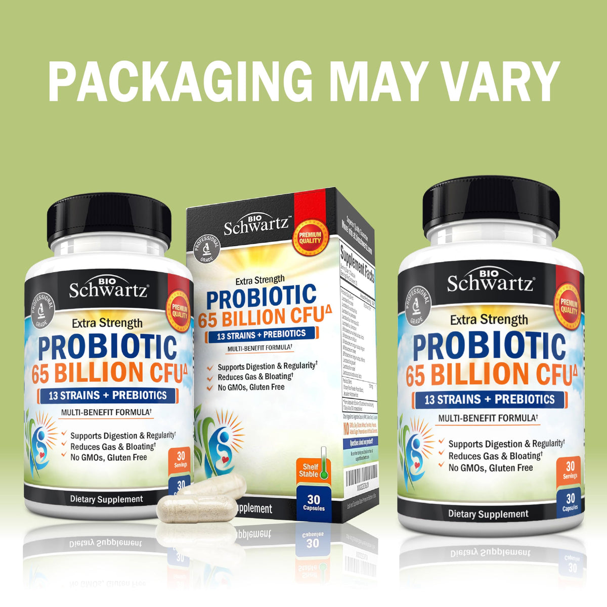 Probiotic 40 Billion CFU with Organic Prebiotics for Gut Health, 60 Count