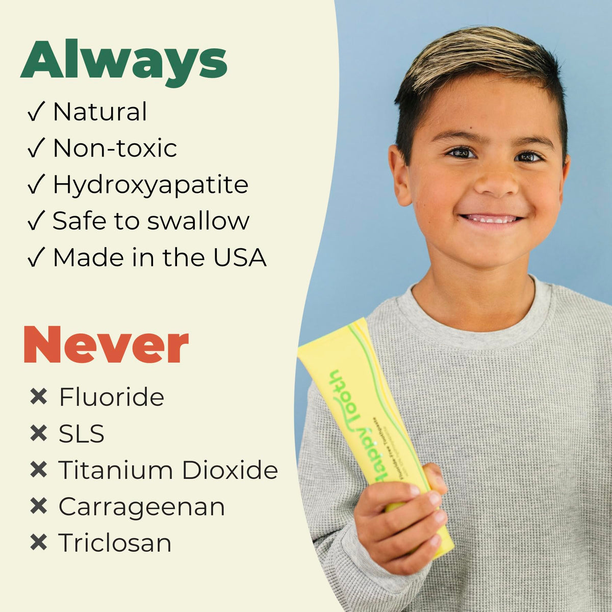 Hydroxyapatite Toothpaste, Whitening, Fluoride Free, Fresh Mint, 4oz
