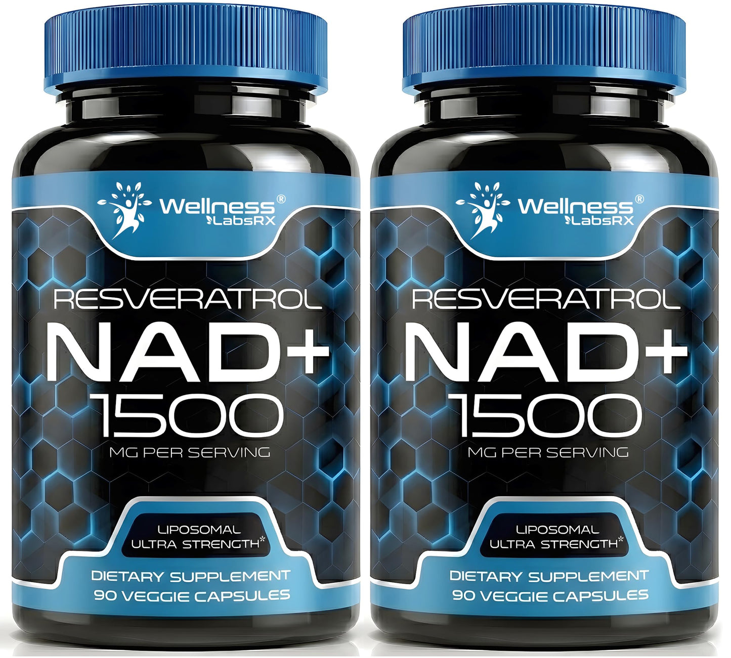 Wellness LABSRX Liposomal NAD Supplement, 1500mg - NAD Resveratrol Supplement for Women and Men, NAD+ Support Cellular Health, Energy & Anti Aging - 90 Count