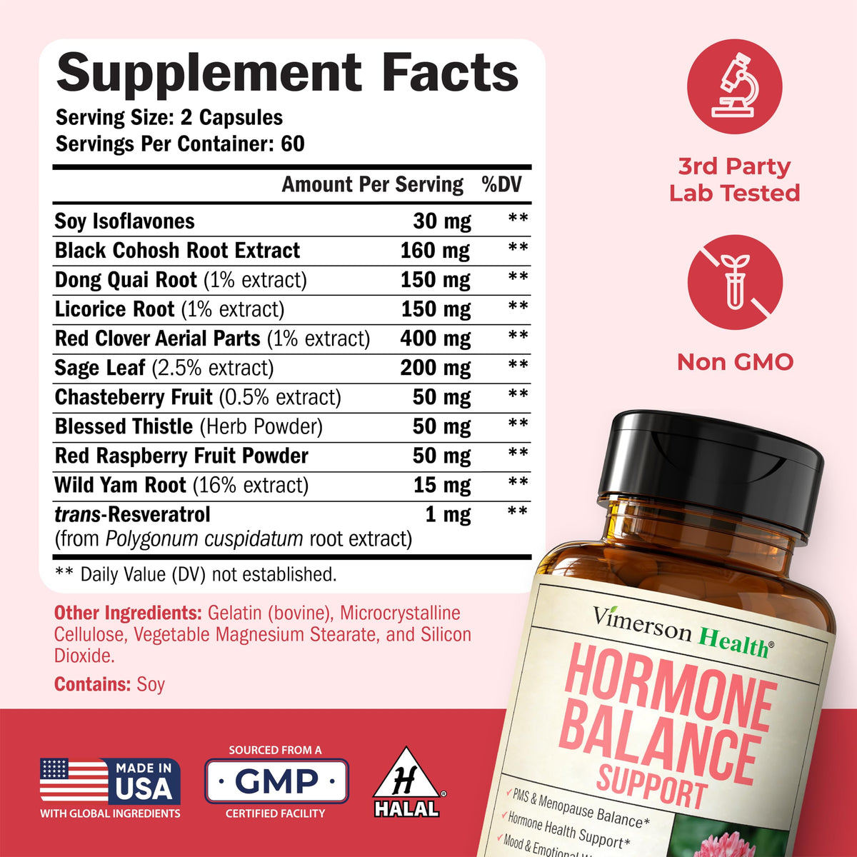 Hormone Balance for Women - PMS, Menopause, Mood & Cycle Support, 60 Ct