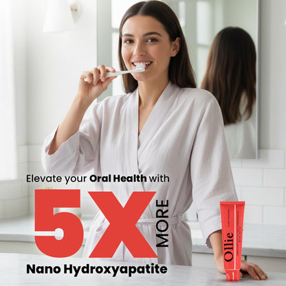 Ollie Fluoride Free 10% Nano Hydroxyapatite Toothpaste, Clean Mint, 1 Pack
