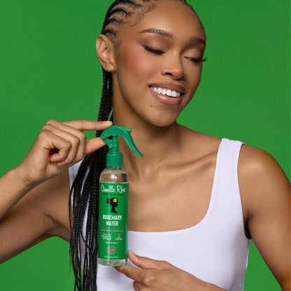 Camille Rose Rosemary Water, Daily Hair Strengthening Mist – Hydrating Refresher Spray with Rosemary Oil, Peppermint & Aloe Vera, 8 Oz Ea