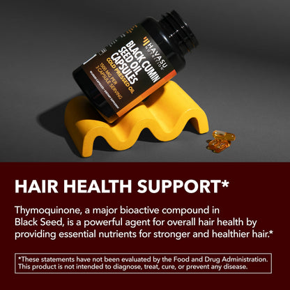 Black Seed Oil Capsules, Vegan, Non-GMO, Cold-Pressed Nigella Sativa, 90ct | 1500mg Per Serving Black Cumin Supplement for Skin Health, Immune Function, and Digestive Health, Unflavored, 30 Servings