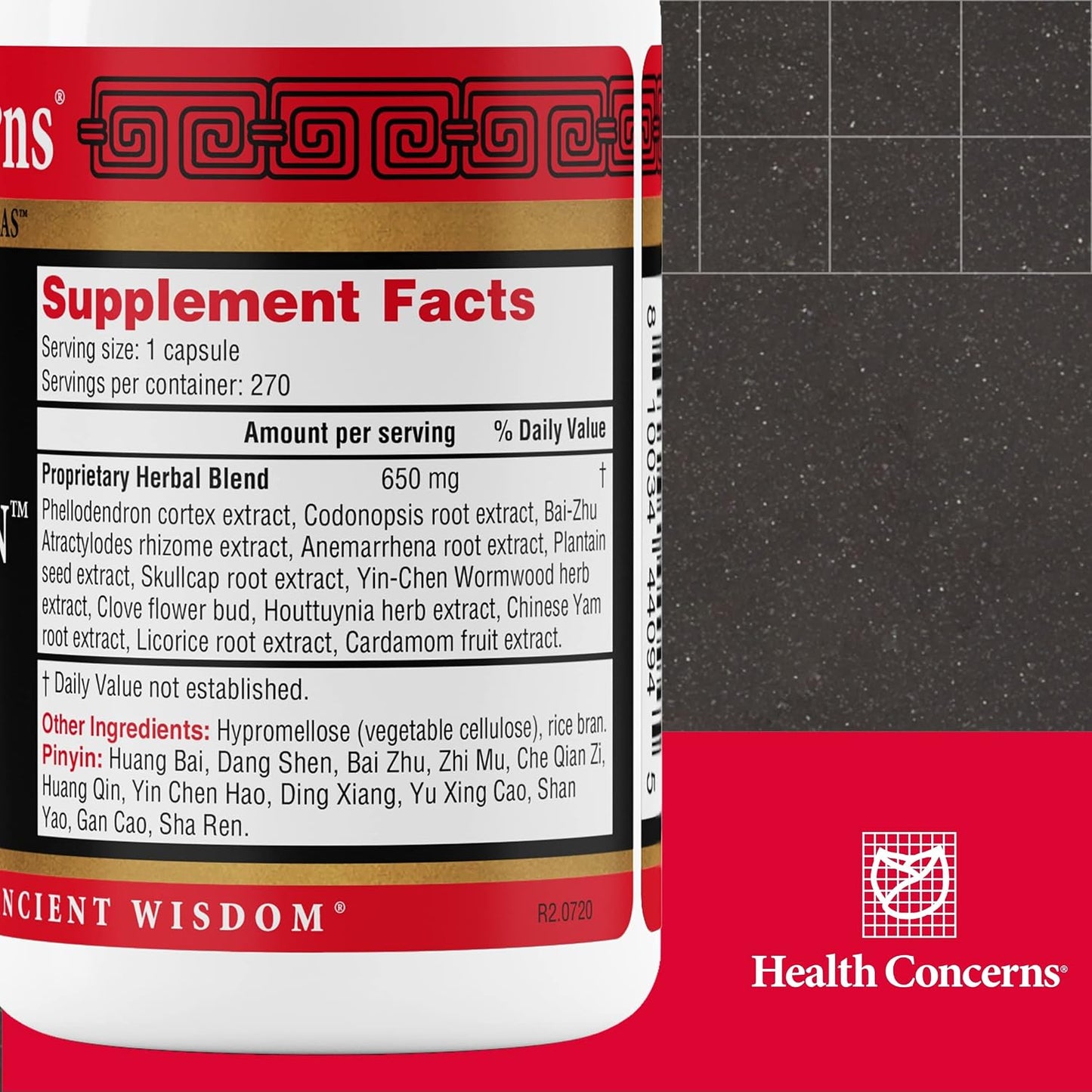 Health Concerns Phellostatin – Immune Support & Gut Health Supplement – Microbiome Detox Cleanse – Herbal Formula with Phellodendron Cortex – Chinese Herbal Medicine – 270 Capsules