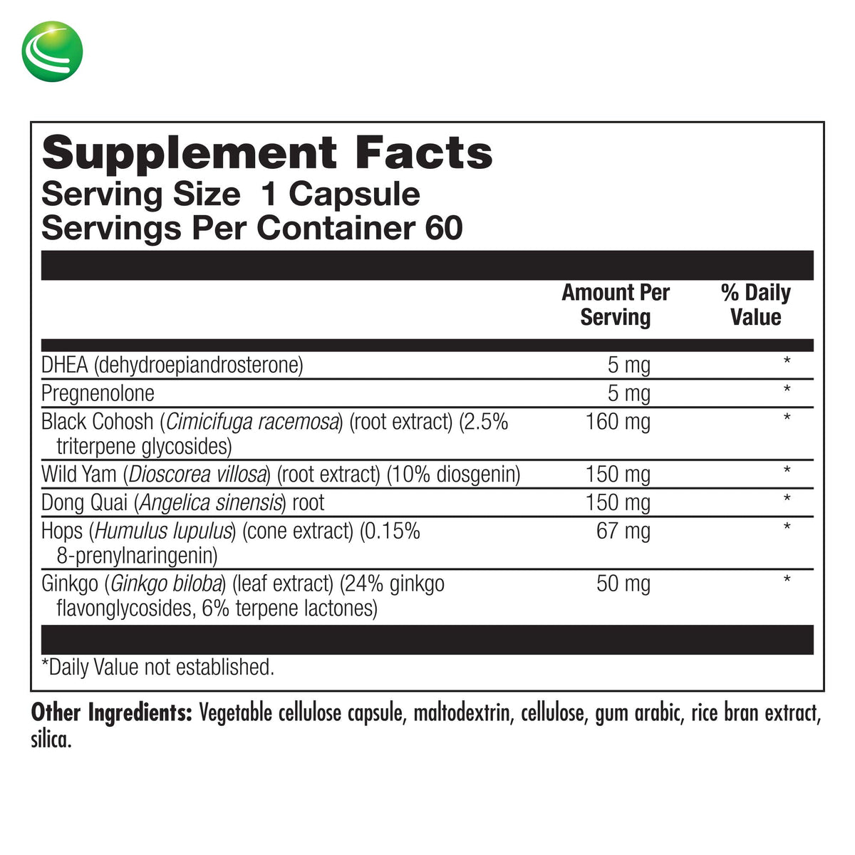 Nutra BioGenesis - BioFem Transition - DHEA, Pregnenolone, Wild Yam, and Dong Quai for Menopause