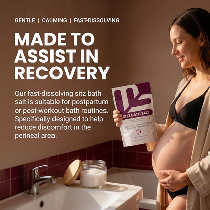 M3 Sitz Bath Soak for Postpartum & Hemorrhoid Care with Magnesium, 32 oz