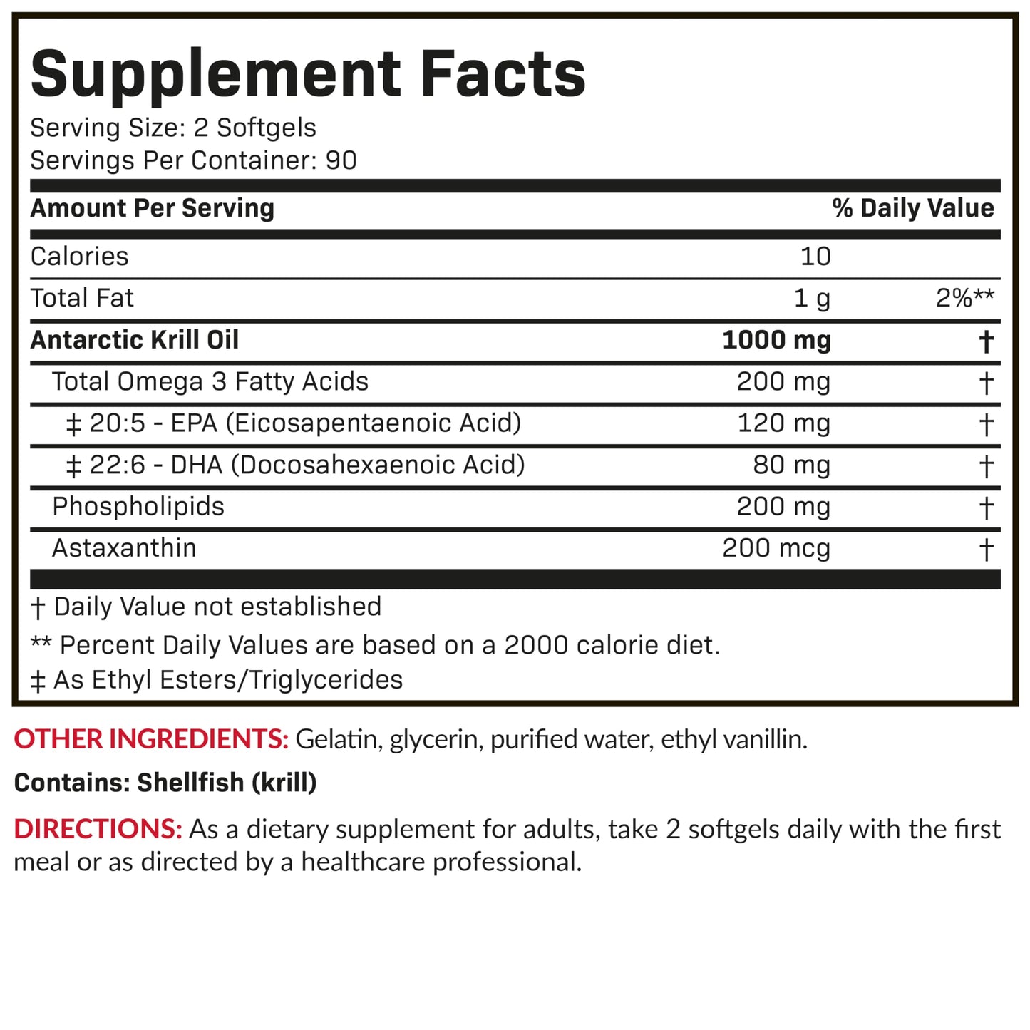 Futurebiotics Antarctic Krill Oil 1000mg with Omega-3s EPA, DHA, Astaxanthin and Phospholipids - Premium Krill Oil Heavy Metal Tested, Non GMO – 90 Softgels (45 Servings)