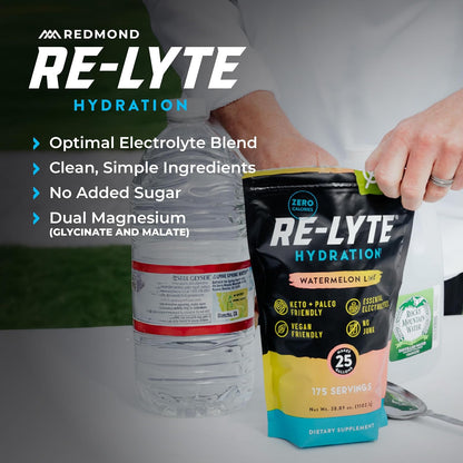 Re-Lyte Hydration Electrolyte Powder Bulk Pouch 175 Servings/Watermelon Lime