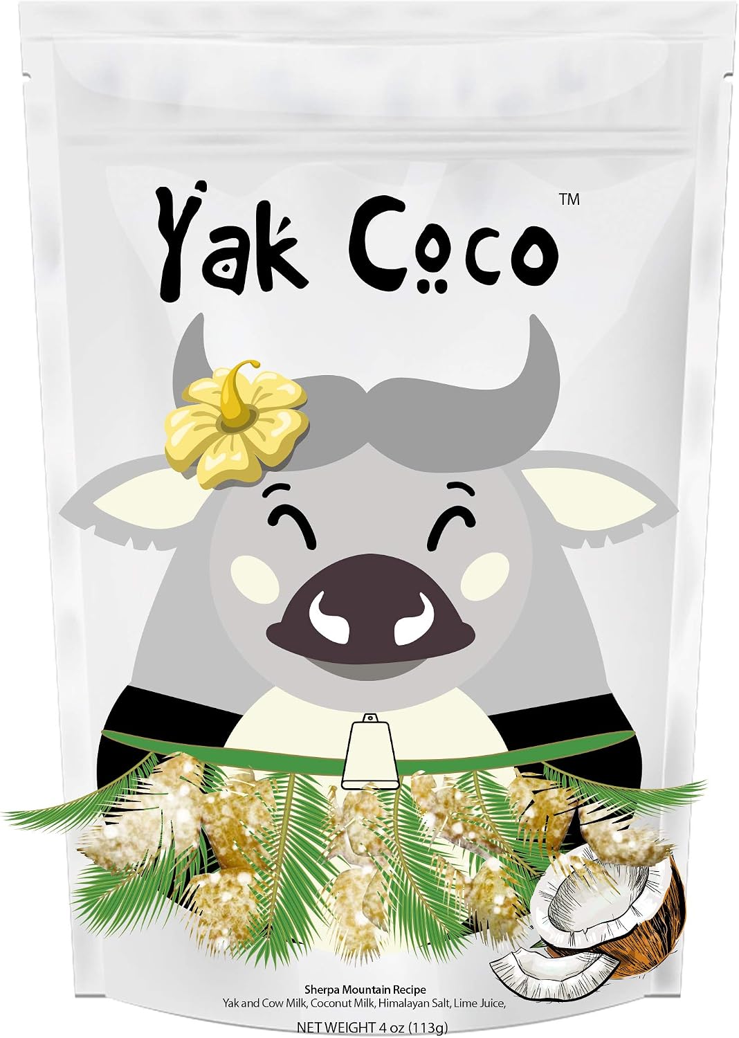 Yak Coco 4oz Functional Dog Treat - Active Coconut Supports Dog Skin and Coat
