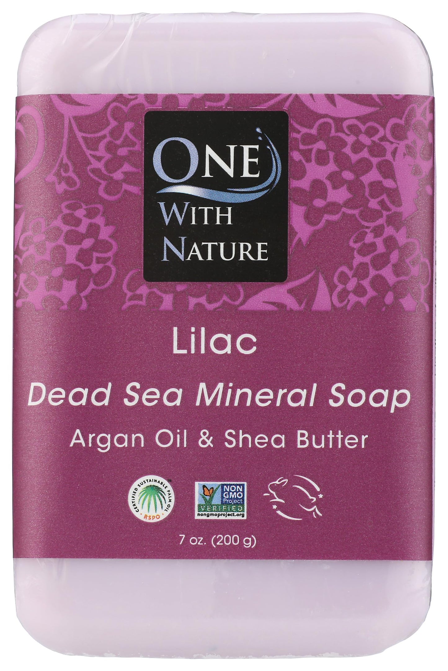 One With Nature Dead Sea Mineral Soap, Lemon Sage, 7-Ounces (Pack of 6)
