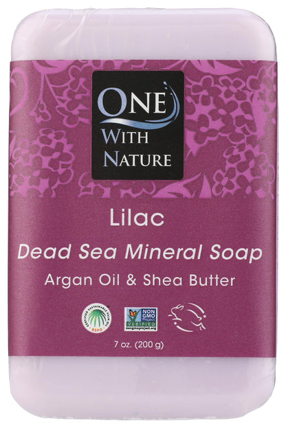 One With Nature Dead Sea Mineral Soap, Lemon Sage, 7-Ounces (Pack of 6)