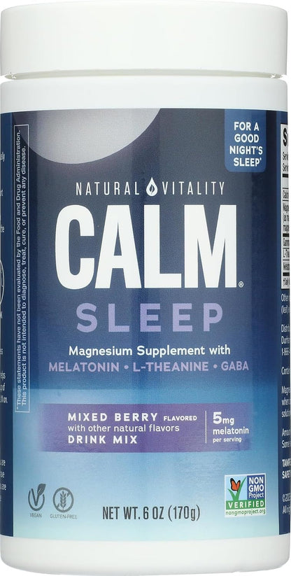 Natural Vitality Natural Calm Specifics CALMFUL SLEEP (Mixed Berry Flavor) 6 ounces