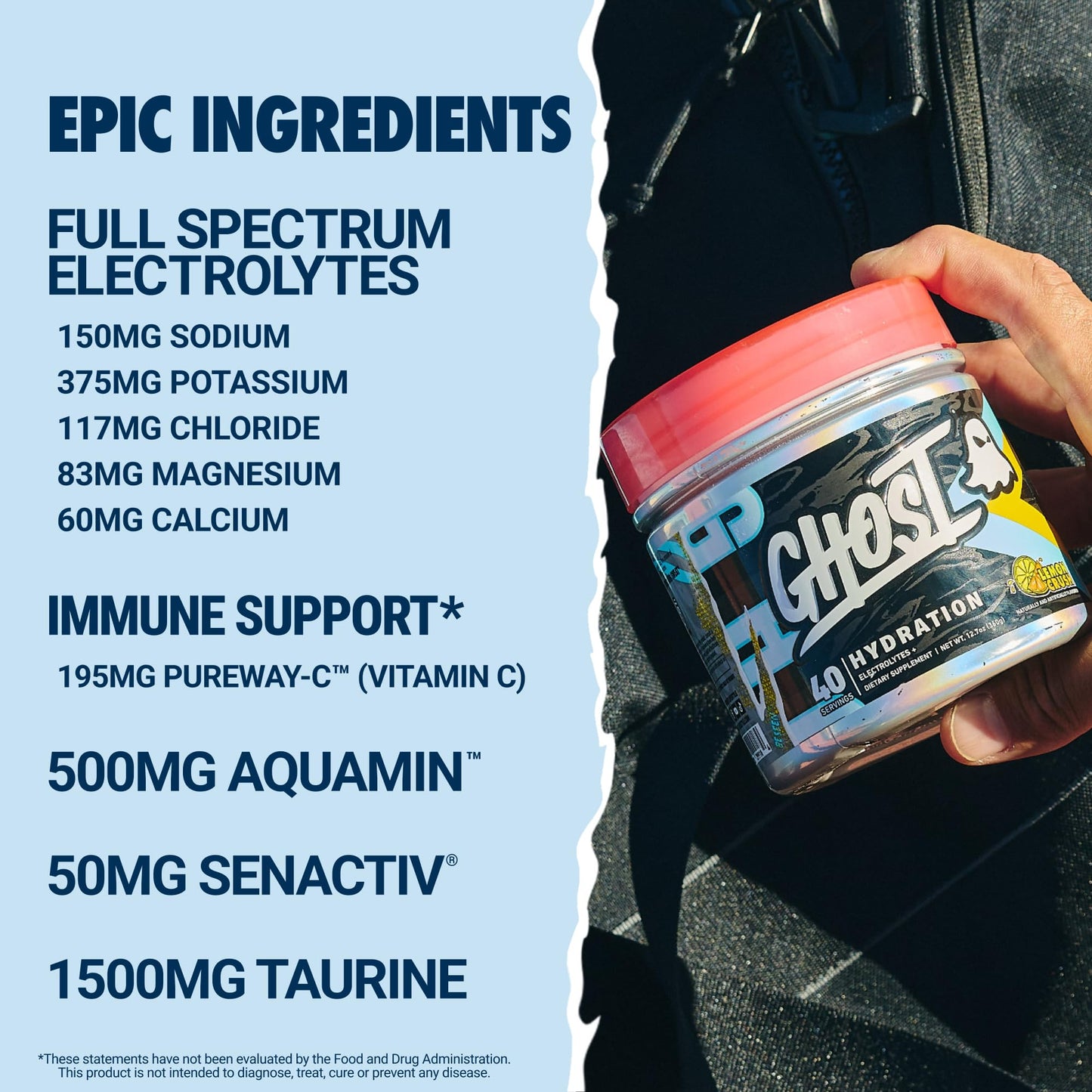 GHOST Hydration Sticks, Electrolyte Powder Packets, Sonic Cherry Limeade - 24 Sugar Free Instant Electrolyte Drink Mix - Caffeine-Free Daily Hydration & Immune Support with Clean Formula