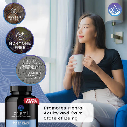 DR EMIL NUTRITION 200 MG 5-HTP Plus with SAM-e for Mood, Stress, and Sleep