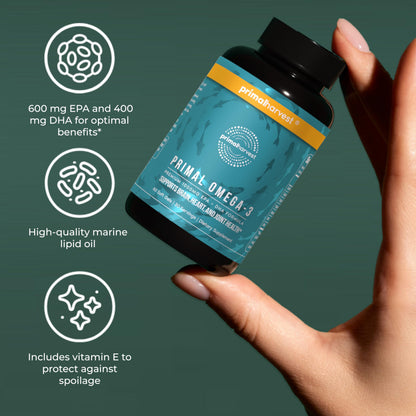 Primal Harvest Omega-3 - Daily Supplement, Gluten, Dairy & Soy Free