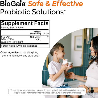 BioGaia Kids Probiotic | Ease Occasional Tummy Discomfort & Constipation | Pediatrician-recommended | Ease Occasional Tummy Discomfort, Gas & Bloating | Promote Regularity | Ages 3+| 30ct