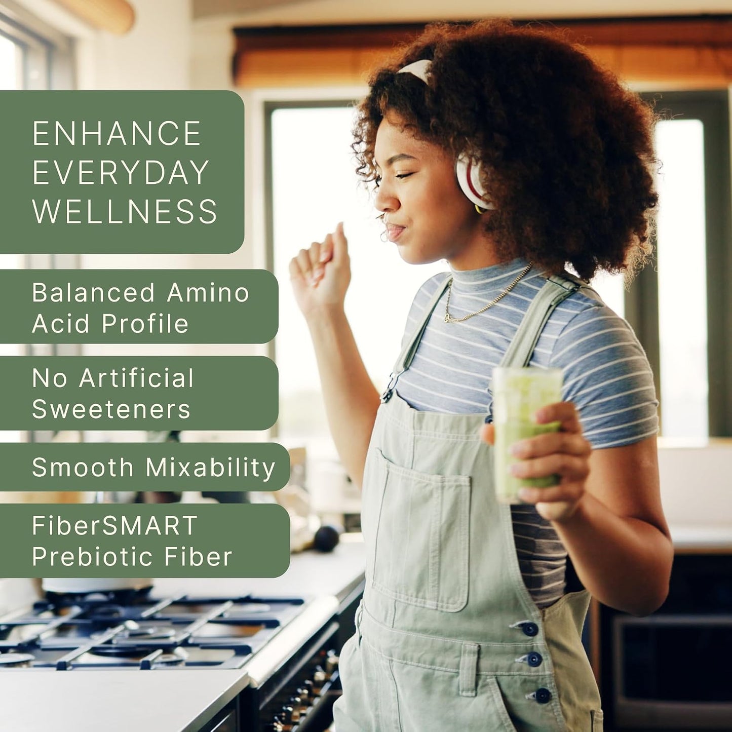 Dr. Murray's USDA Organic Plant Based Protein Powder | 20g Protein | 6g Fiber | Vegan & Keto | Gluten & Dairy Free | Low Carb | No Added Sugar | Matcha, 1 lb.