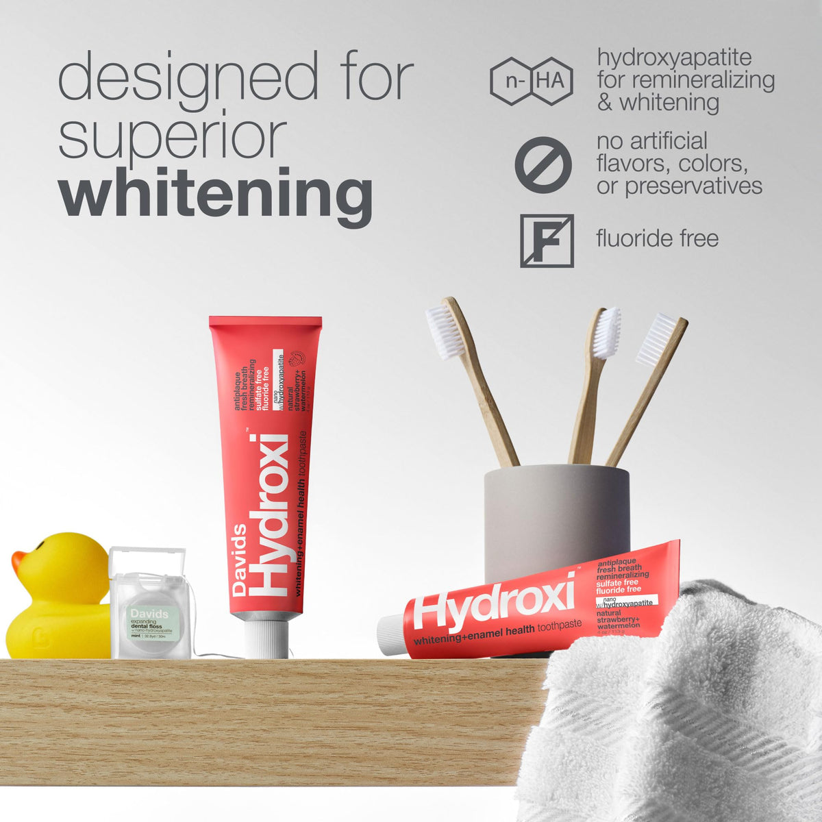 Davids Nano Hydroxyapatite Toothpaste Sensitive + Whitening Peppermint 4oz