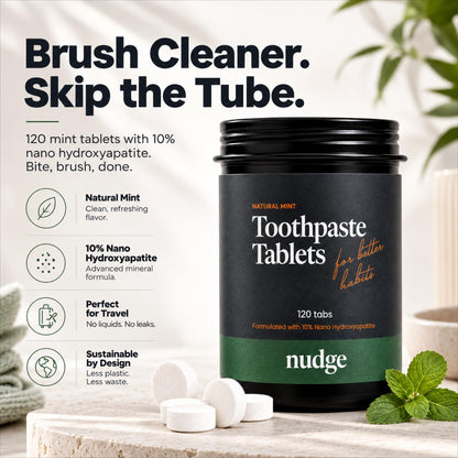 Nudge 10% Nano Hydroxyapatite Toothpaste, Natural Mint, 4.5 oz, Pack of 2