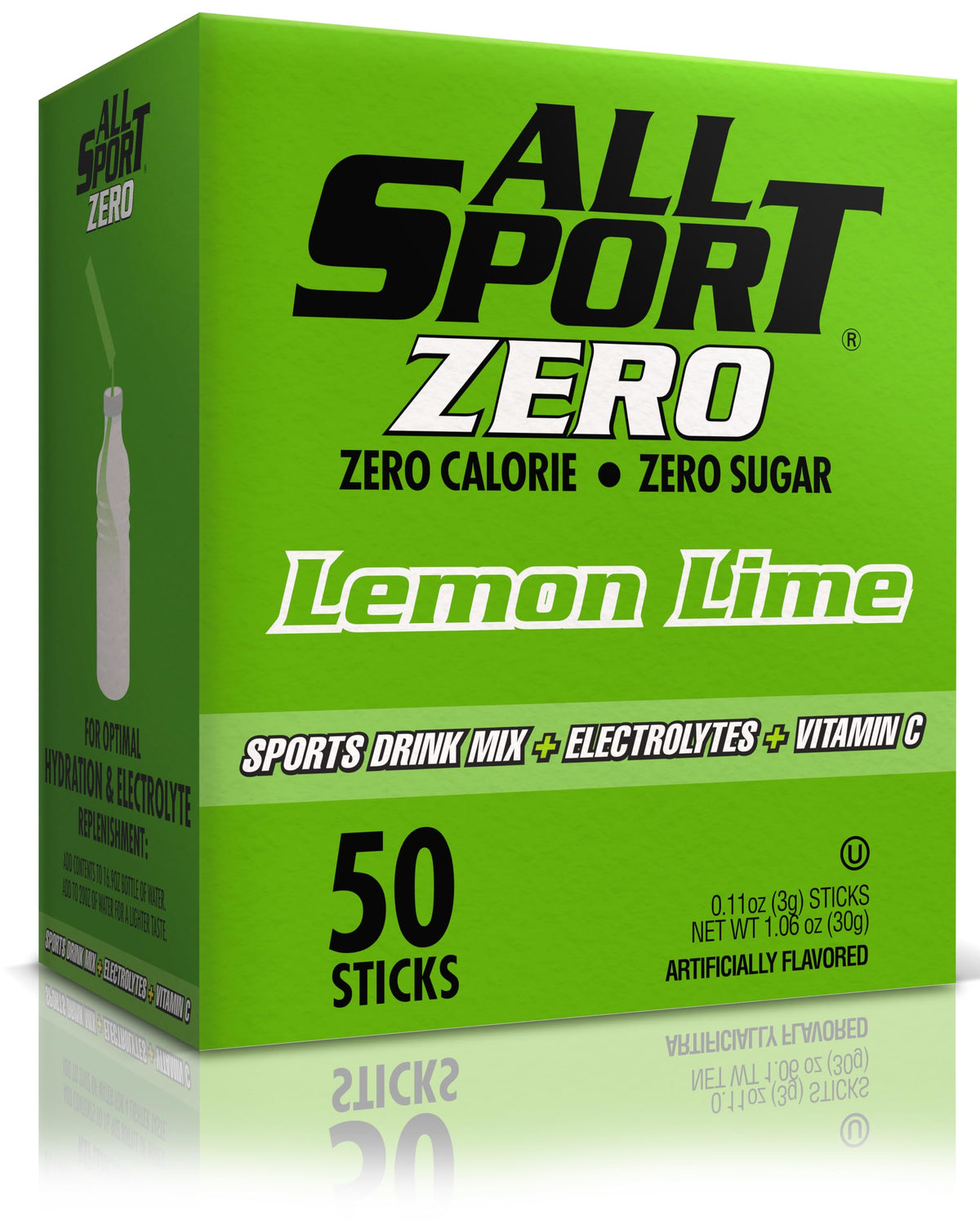 All Sport Zero Powder Sticks, Sugar Free, Strawberry Banana, 50 Count