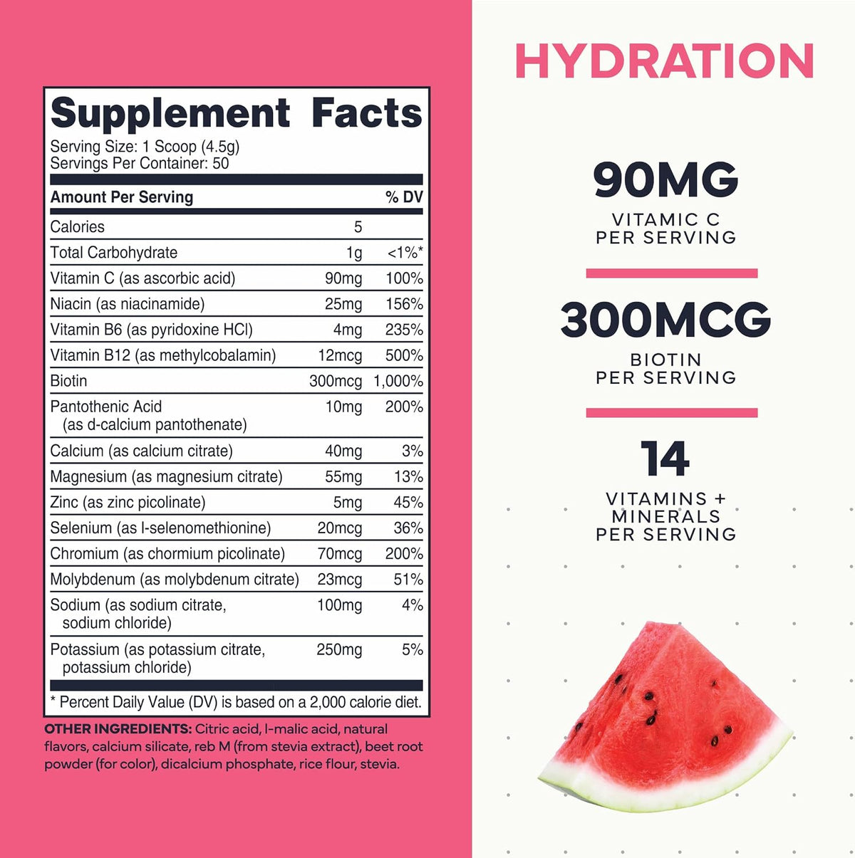 Type Zero Clean Electrolytes Hydration Powder (Watermelon) 50 Servings